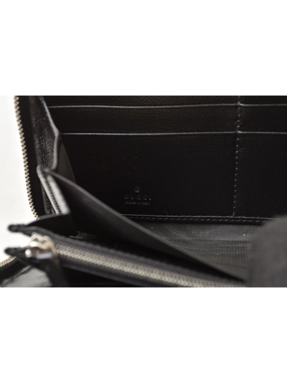 Gucci Wallet Interlocking GG Supreme Zip Around Gray Black - Picture 14 of 14